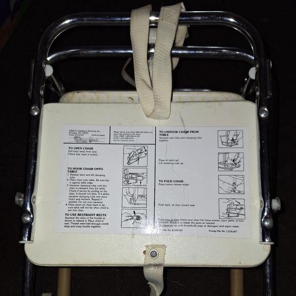 Vintage Graco Tot Loc Lock Clip On Table Top High Chair Booster Seat. - Picture 3 of 5